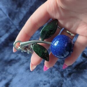 Coach Glitter Blueberry Bag Charm